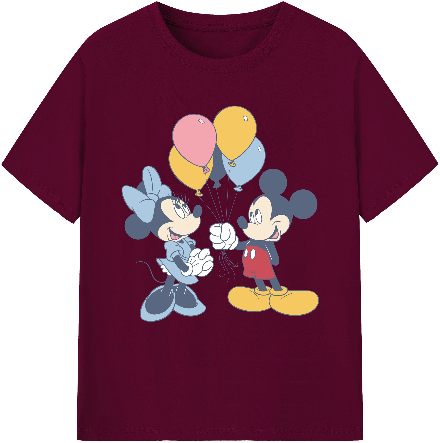 （画像用） ミッキーマウス Mickey Mouse レディースカジュアルプリントTシャツ（綿100％）